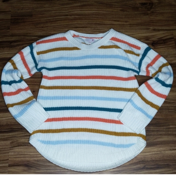 SO Women's Stripped Long-sleeved Sweater - Picture 2 of 14